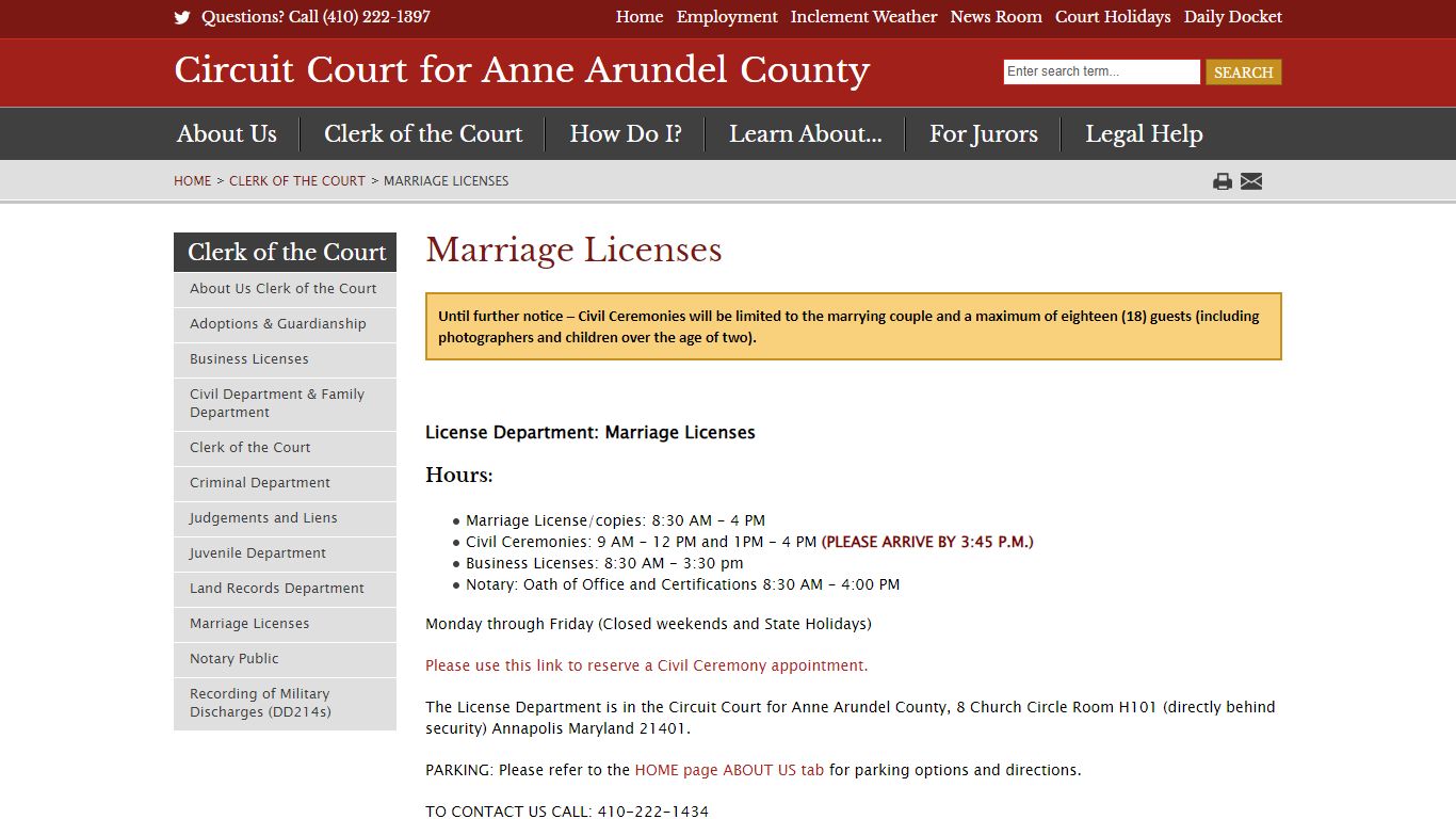 Marriage Licenses - Circuit Court